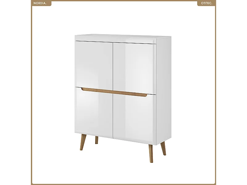 Commode - L.107 x H.134 x P.40 cm - NORDIA