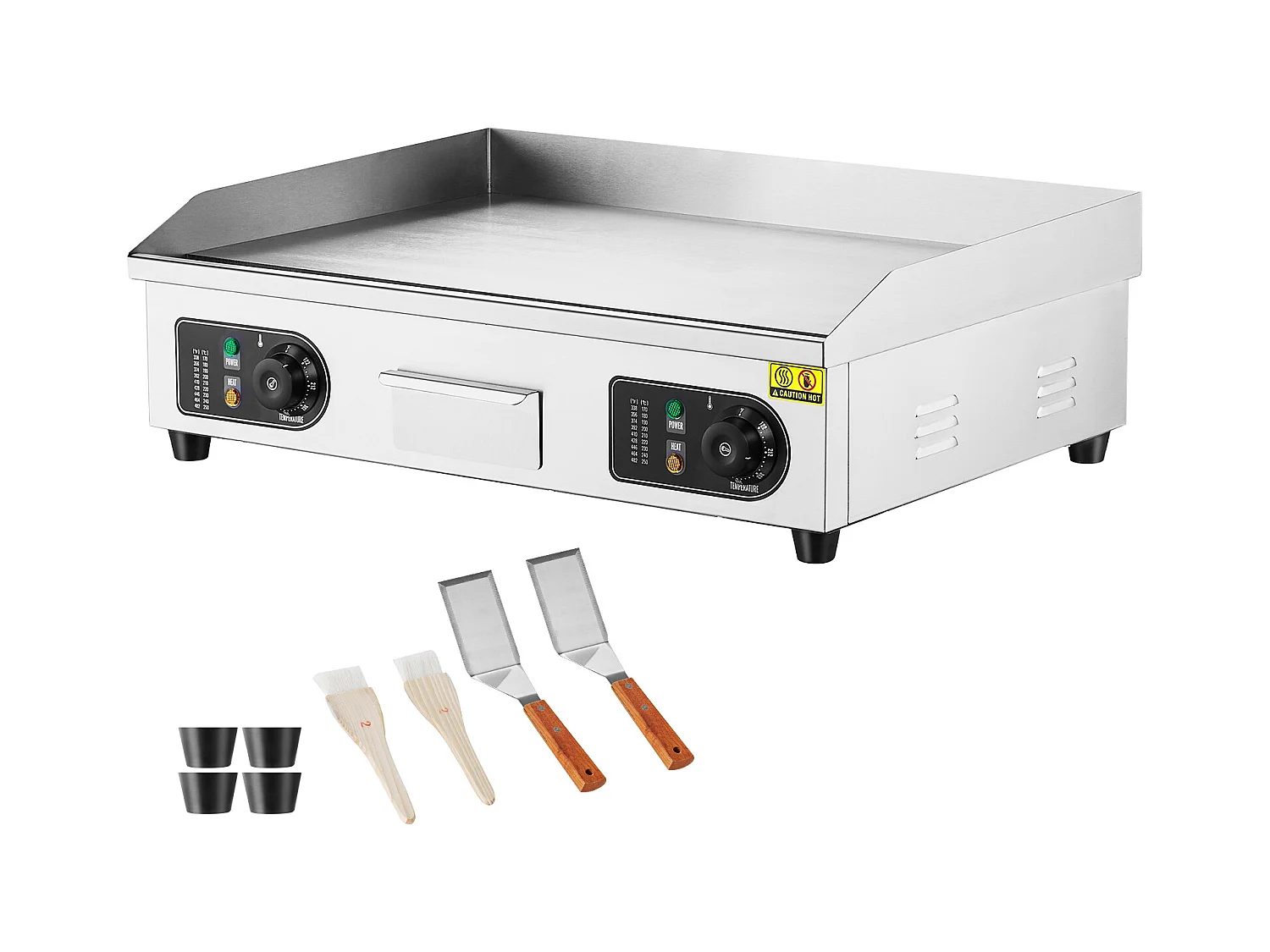 Elektrische Pfanne SucceBuy 4000 W, Gewerbliche Elektrische Kochplatte mit Glatter Oberfläche