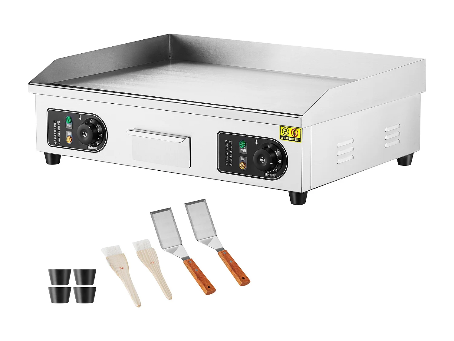 Plancha Elétrica SucceBuy 4000 W, Placa Elétrica de Cozinha Comercial com Superfície Plana