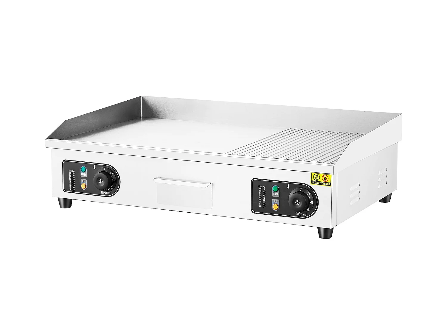 Elektroplancha SucceBuy, Elektrische Kochplatte für Gewerbe, 4400 W, Halbe Flachgrill für Theke, 122 ℉ bis 572 ℉
