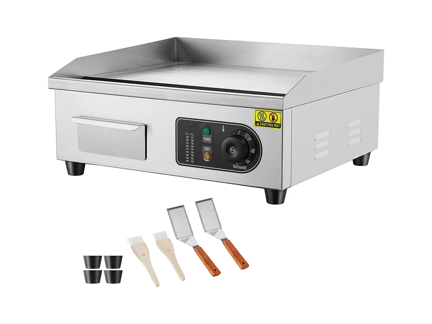 Plancha Électrique SucceBuy 2800 W, Gril à Dessus Plat pour Comptoir, 122 ℉ à 572 ℉