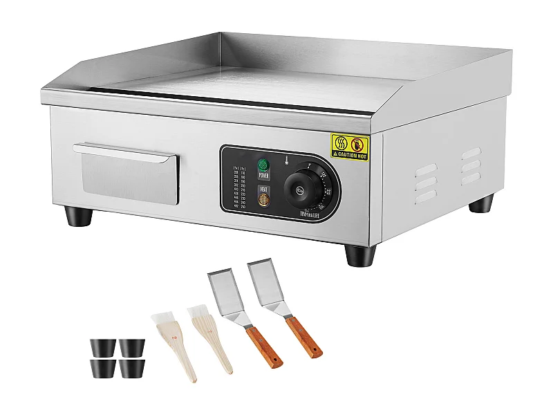 Plancha Électrique SucceBuy 2800 W, Gril à Dessus Plat pour Comptoir, 122 ℉ à 572 ℉