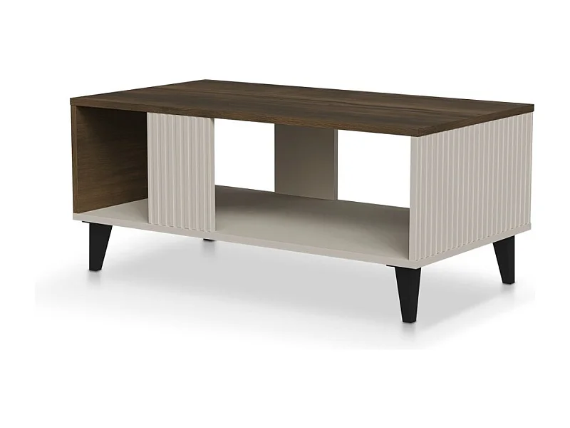 Table basse Landom/panneau de meuble stratifié/polypropylène/MDF/marron&beige