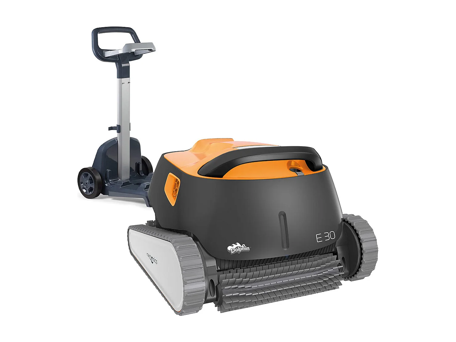 Dolphin Robot électrique de piscine fond, parois et ligne d'eau programmable avec chariot - e30 + caddy