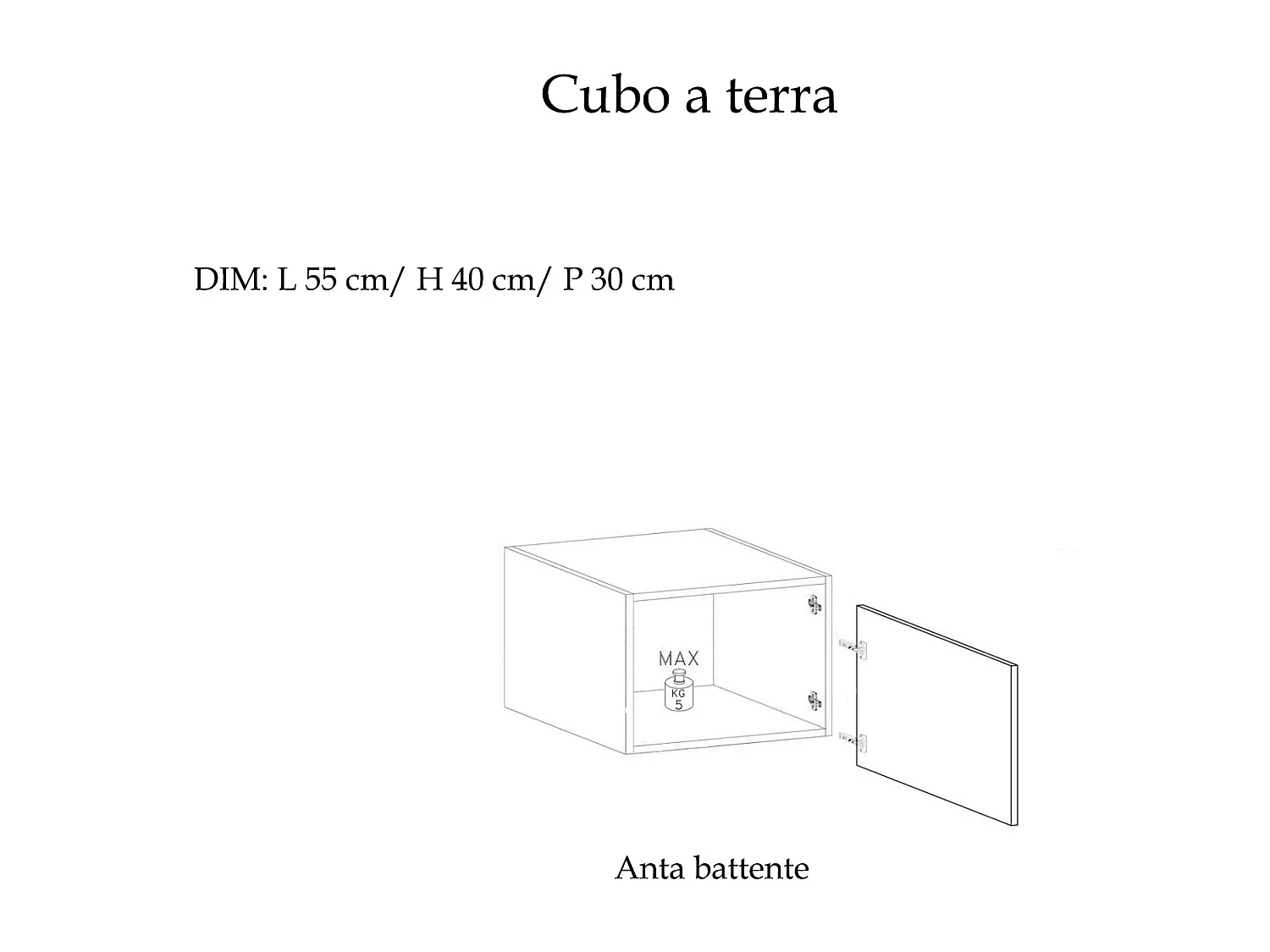 Porta tv minimal 180x160 cm argilla e rovere PTL30