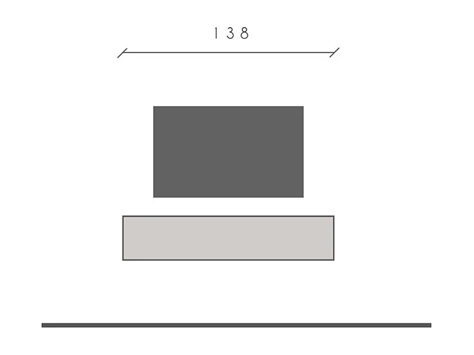Porta tv sospeso 138x29 cm rovere PTL33