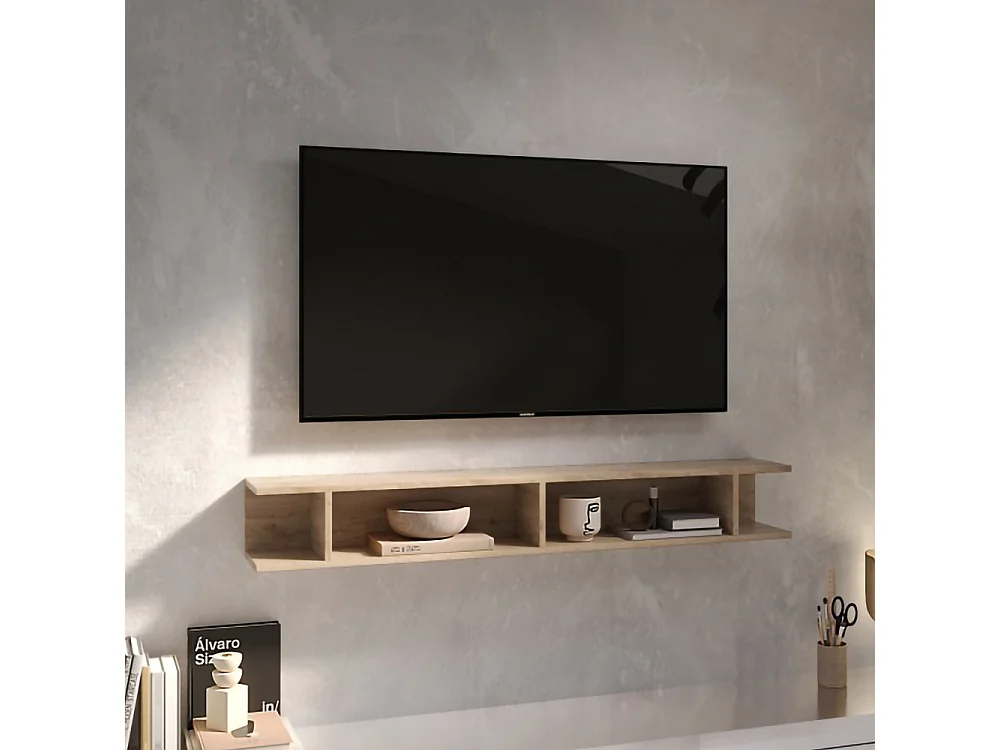 Mensola porta tv 138x19 cm rovere PTL29