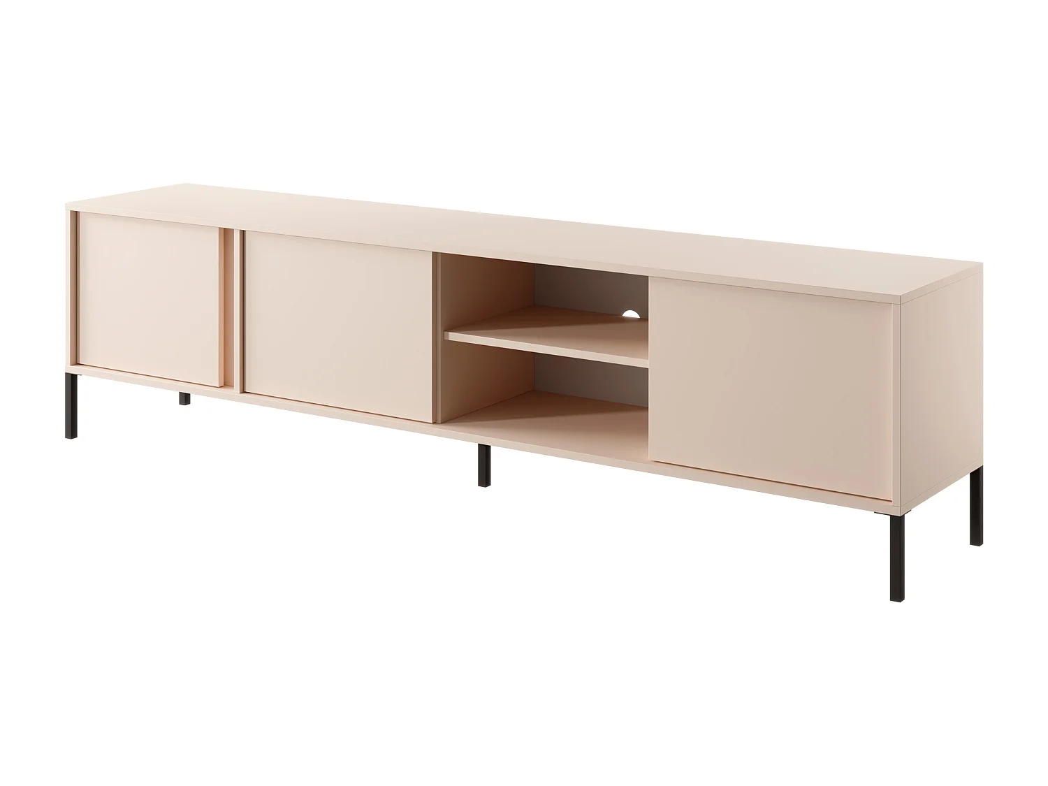 Mobile porta tv moderno con luce LED 203x53cm beige PTVLK4