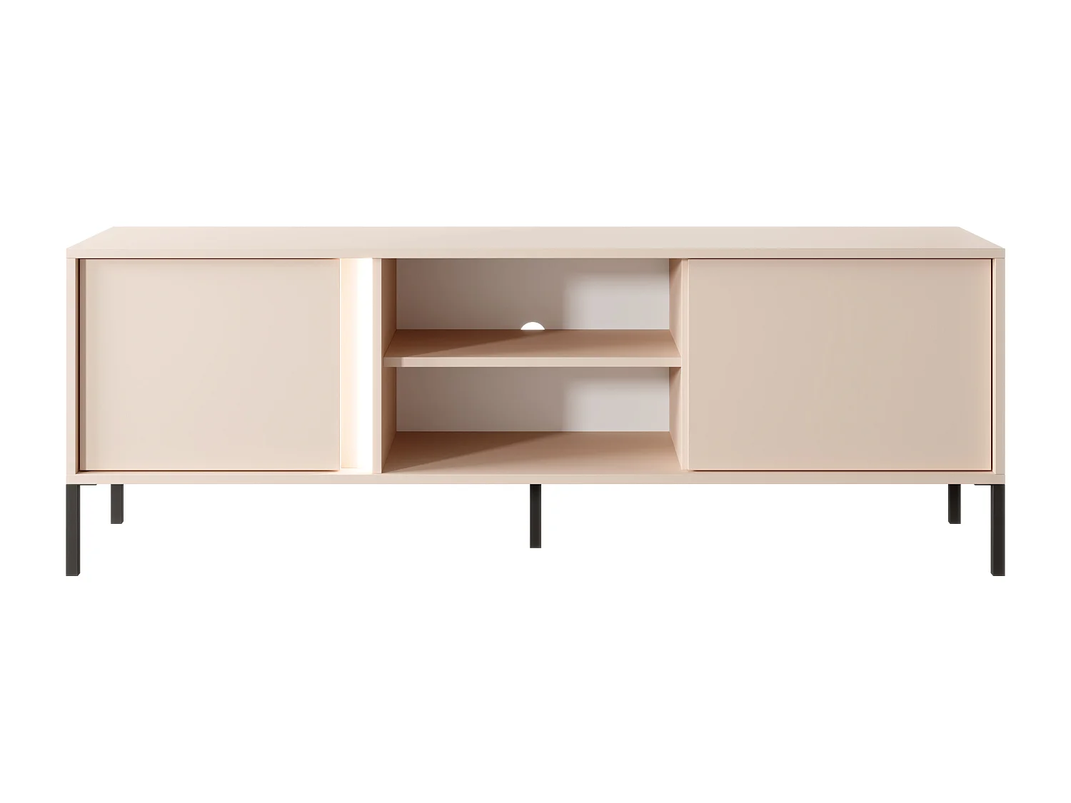 Mobile porta tv moderno con luce LED 153x53cm beige PTVLK5