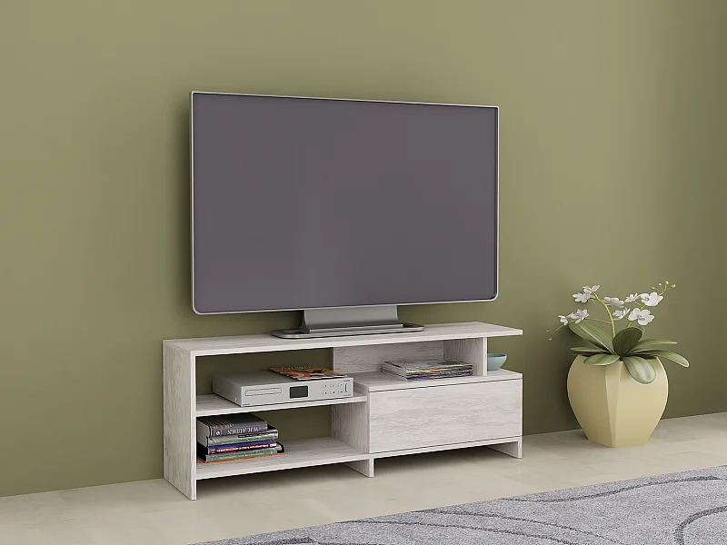 Mobile per tv moderno rovere bianco PTG4
