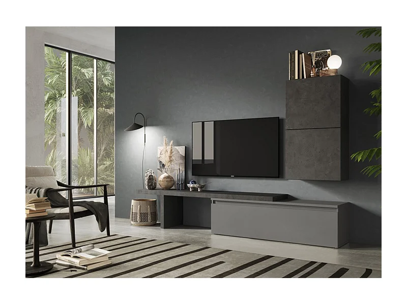 Mobile porta tv 280x190 cm grigio e piombo PTL31