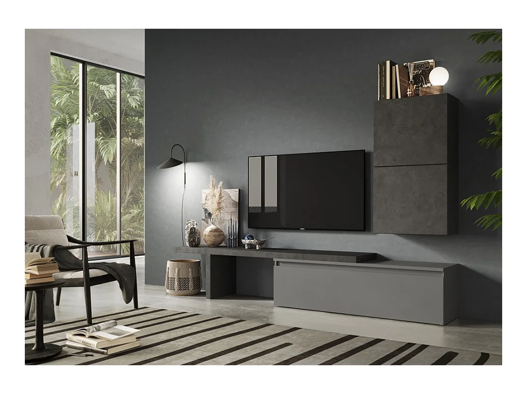 Mobile porta tv 280x190 cm grigio e piombo PTL31