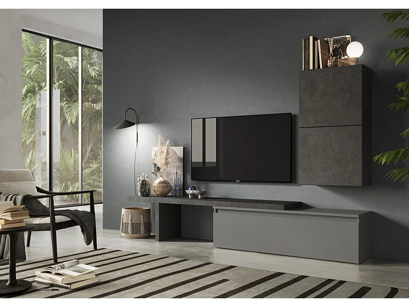 Mobile porta tv 280x190 cm grigio e piombo PTL31