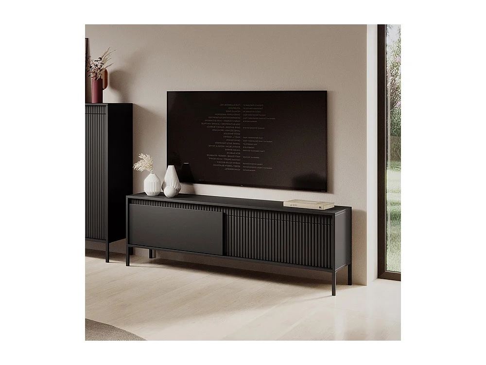 Mobile porta tv moderno 187x53cm nero PTVLK25