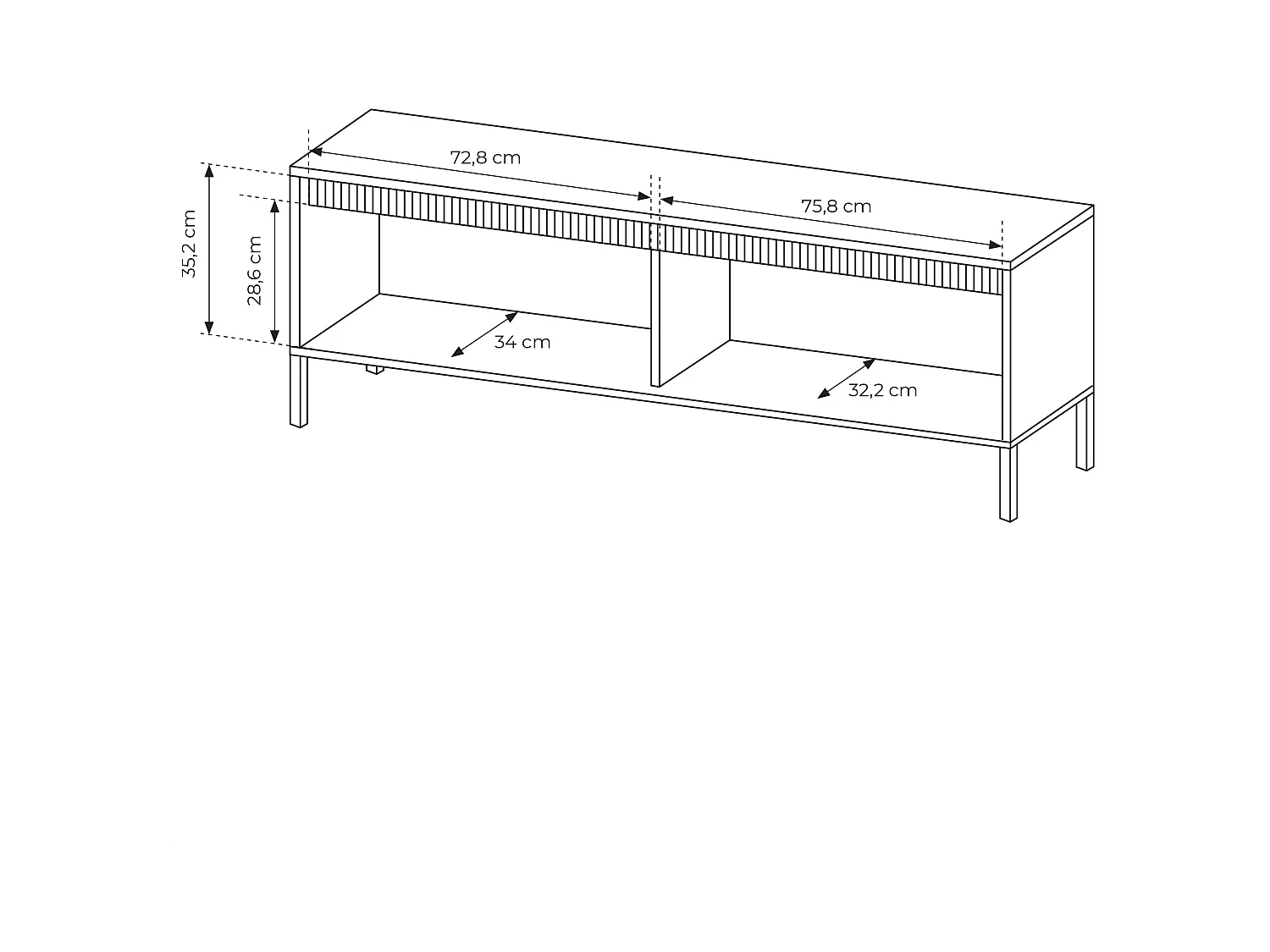 Mobile porta tv moderno 187x53cm nero PTVLK25