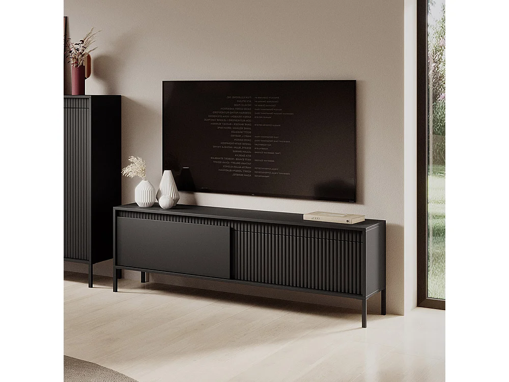 Mobile porta tv moderno 187x53cm nero PTVLK25