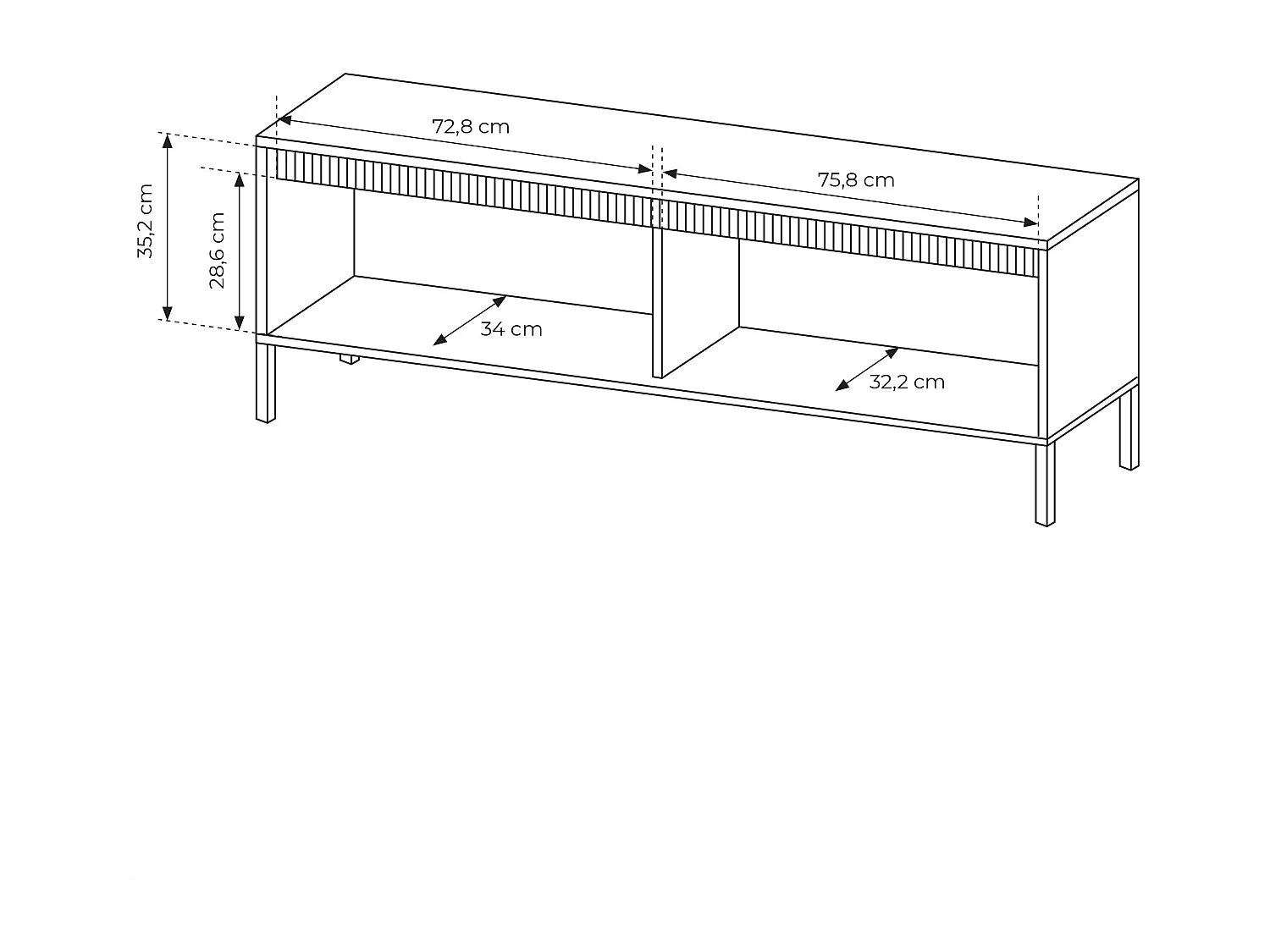 Mobile porta tv moderno 187x53cm nero PTVLK25