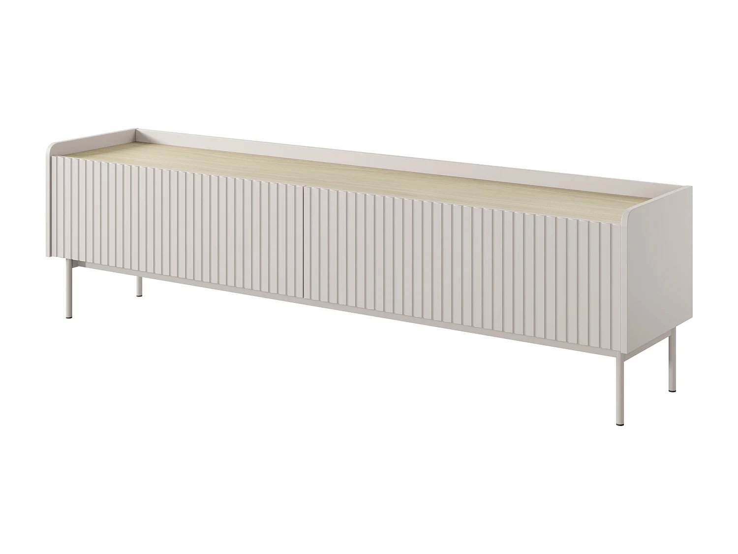 Mobile porta tv moderno 181X50 beige e rovere chiaro PTVLK13