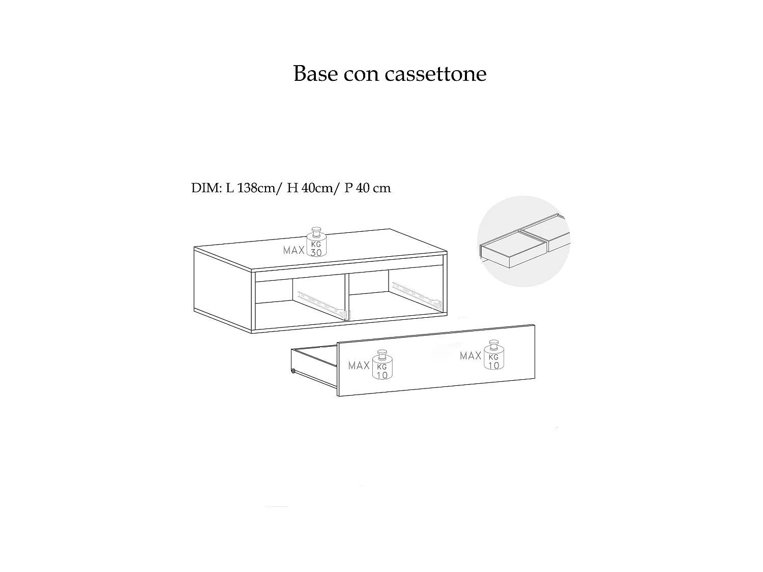 Mobile porta tv moderno e salvaspazio 138x40 cm beige PTL36