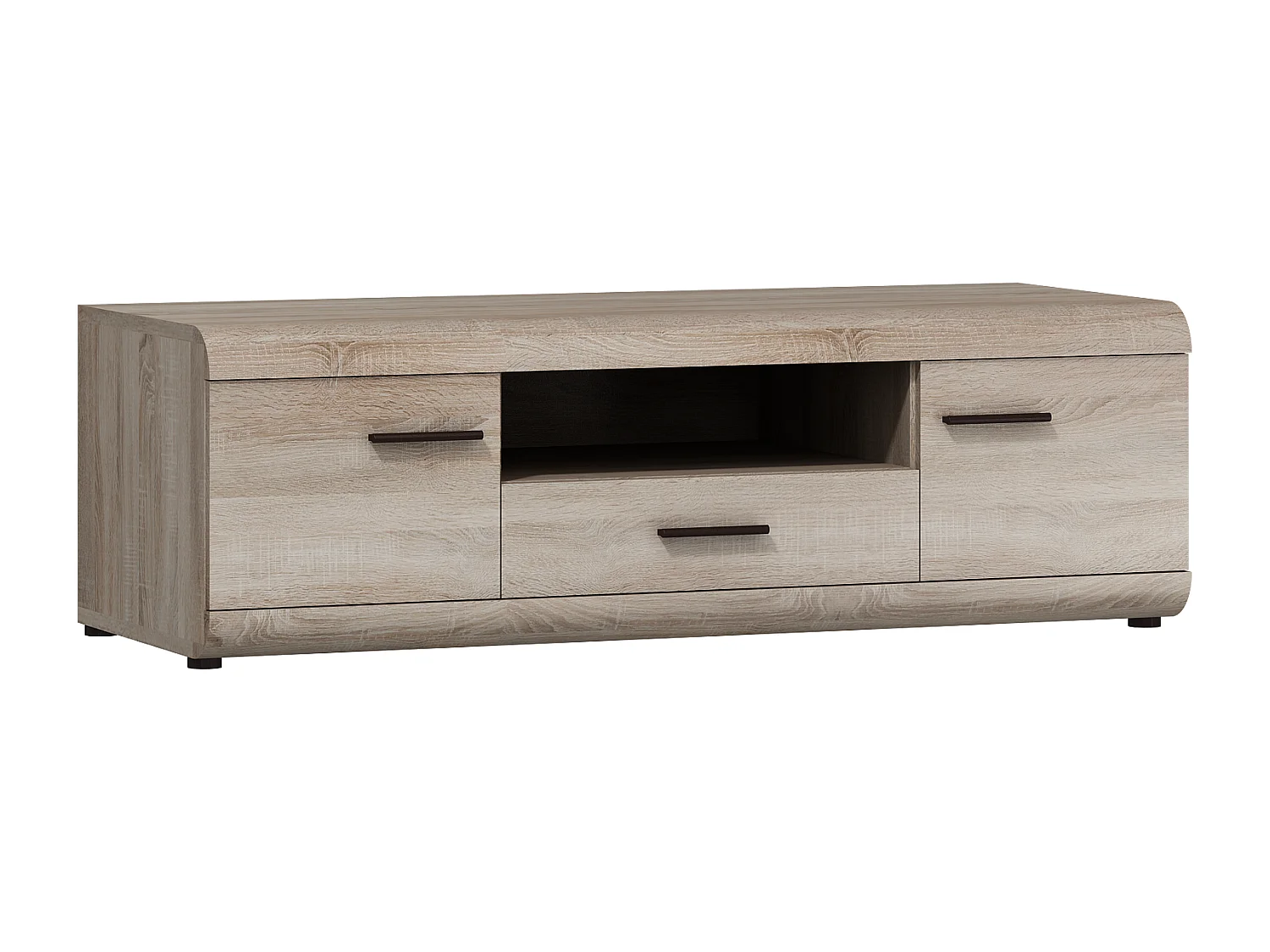 Mobile porta tv moderno 138x44cm con cassetto rovere chiaro PTVLK14