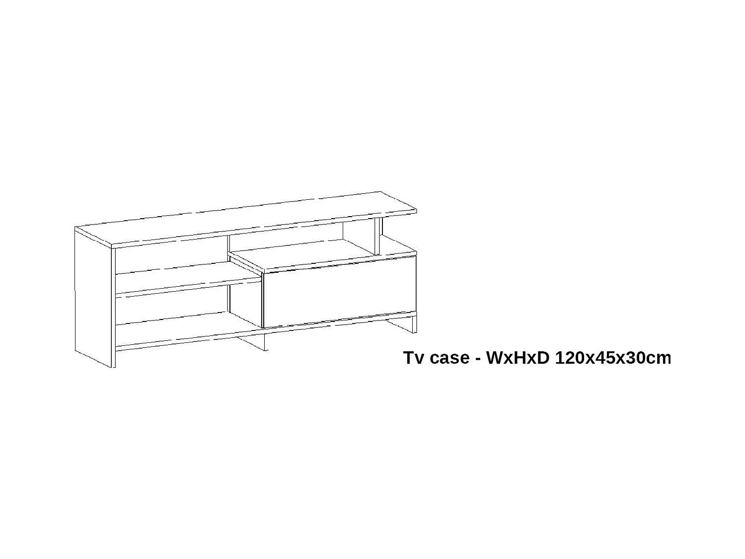 Mobile per tv moderno rovere PTG4