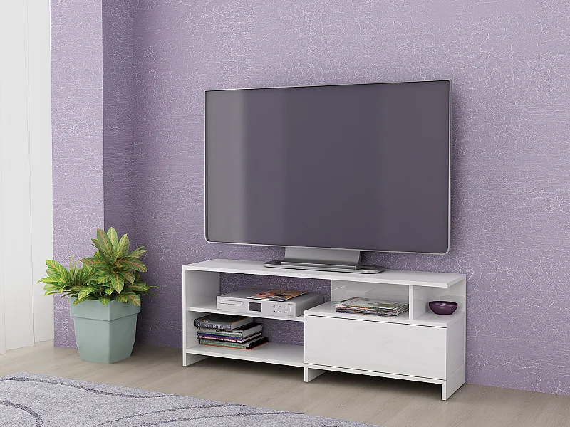 Mobile per tv moderno bianco lucido PTG4