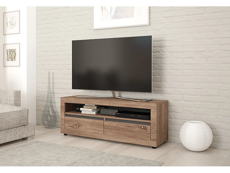 Mobile porta tv moderno 180x50 marrone e antracite PTG6