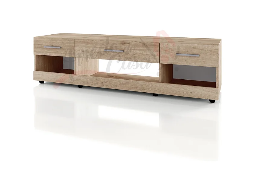 Mobile porta TV con due cassetti effetto legno PTI6242 150x40 rovere