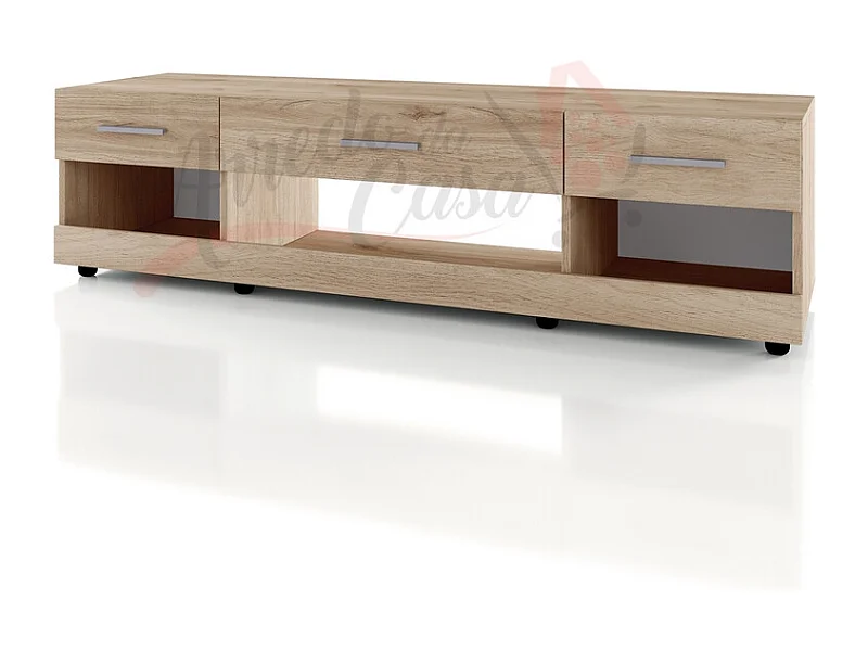 Mobile porta TV con due cassetti effetto legno PTI6242 150x40 rovere