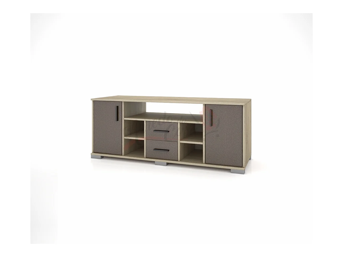 Mobile porta TV design contemporaneo per salotto PTI6244 140x55 bianco lucido