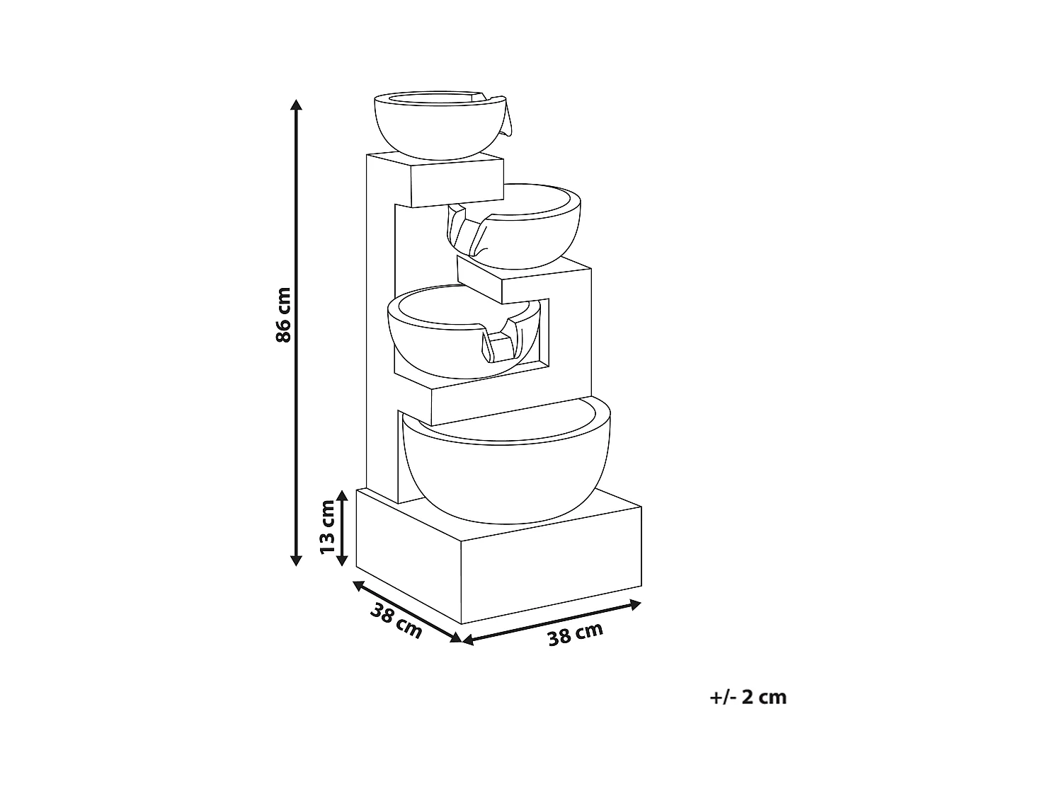 Fontana da giardino VALLESINELLA Marrone chiaro