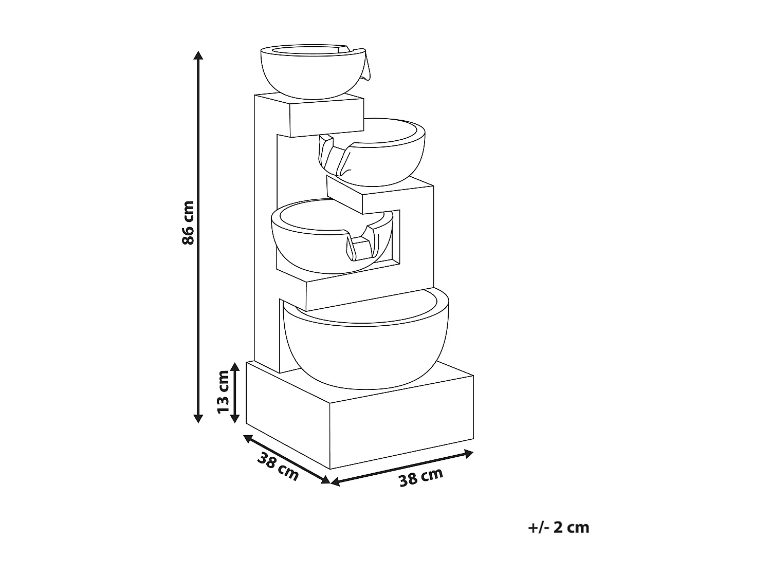 Fontaine de jardin VALLESINELLA Marron clair