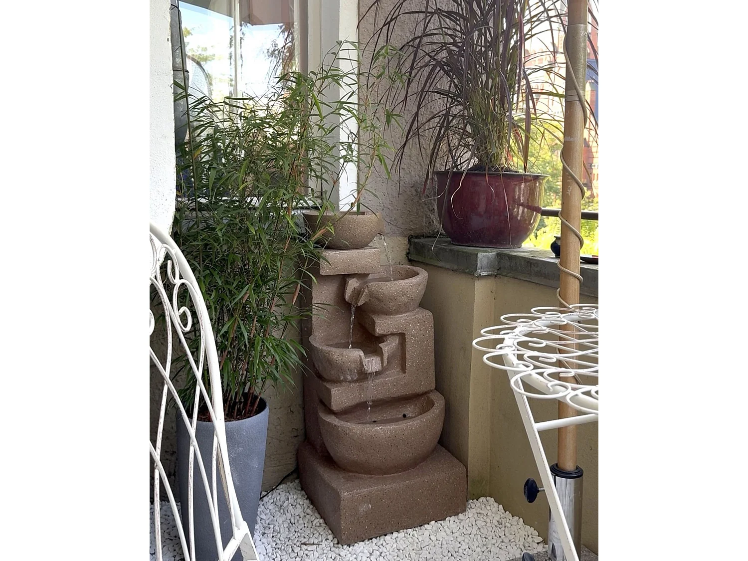 Garden Water Feature Light Brown VALLESINELLA