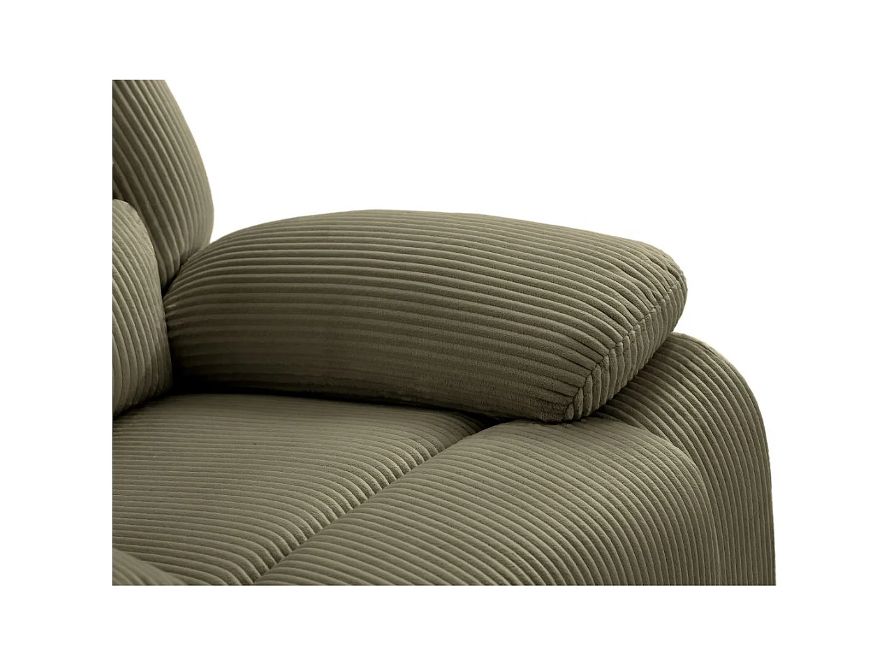 RELAXXO - Fauteuil relaxation manuel LEO en velours côtelé - Vert