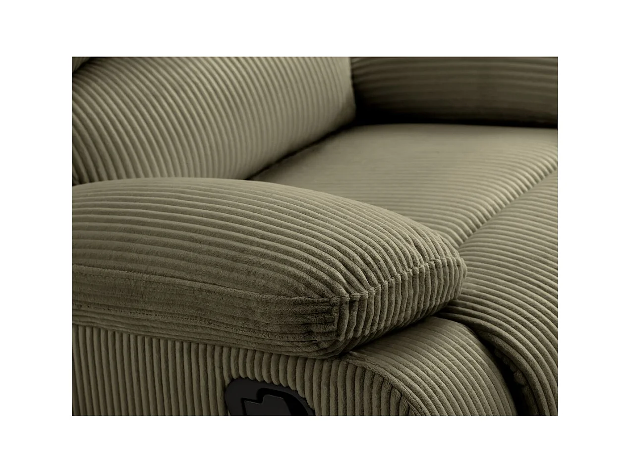 RELAXXO - Fauteuil relaxation manuel LEO en velours côtelé - Vert