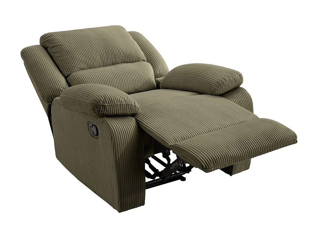 RELAXXO - Fauteuil relaxation manuel LEO en velours côtelé - Vert