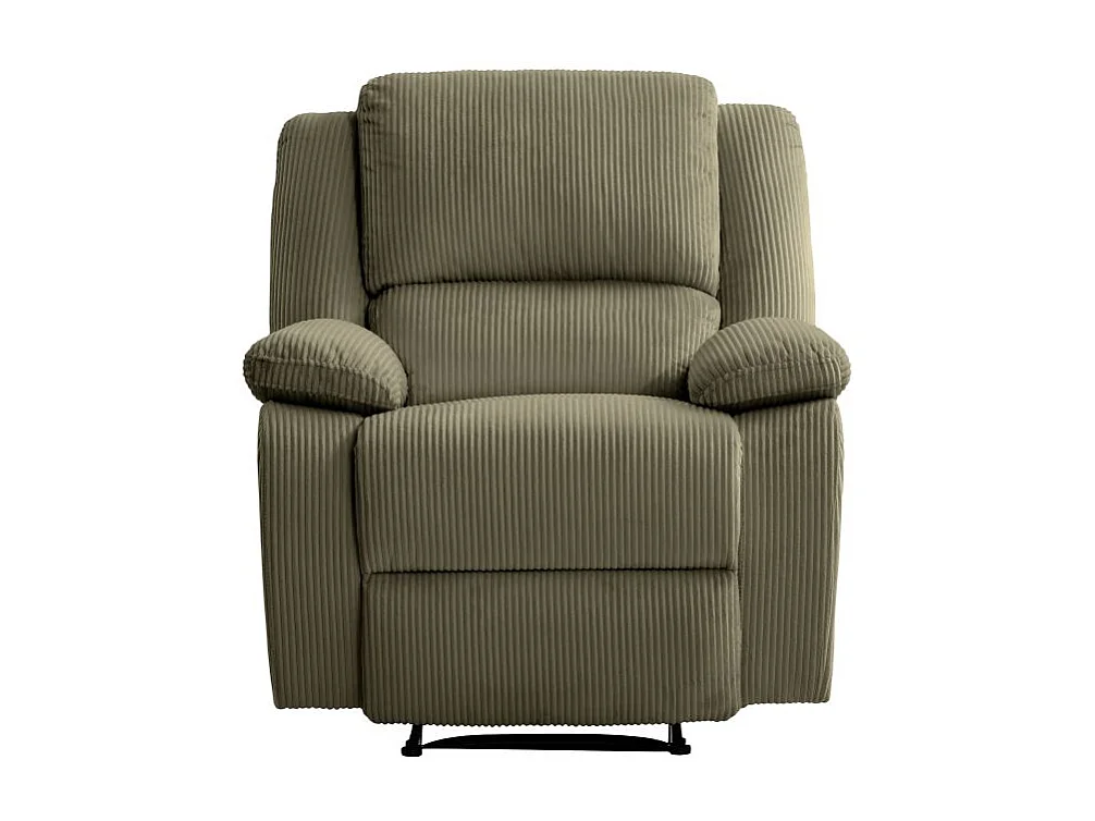 RELAXXO - Fauteuil relaxation manuel LEO en velours côtelé - Vert