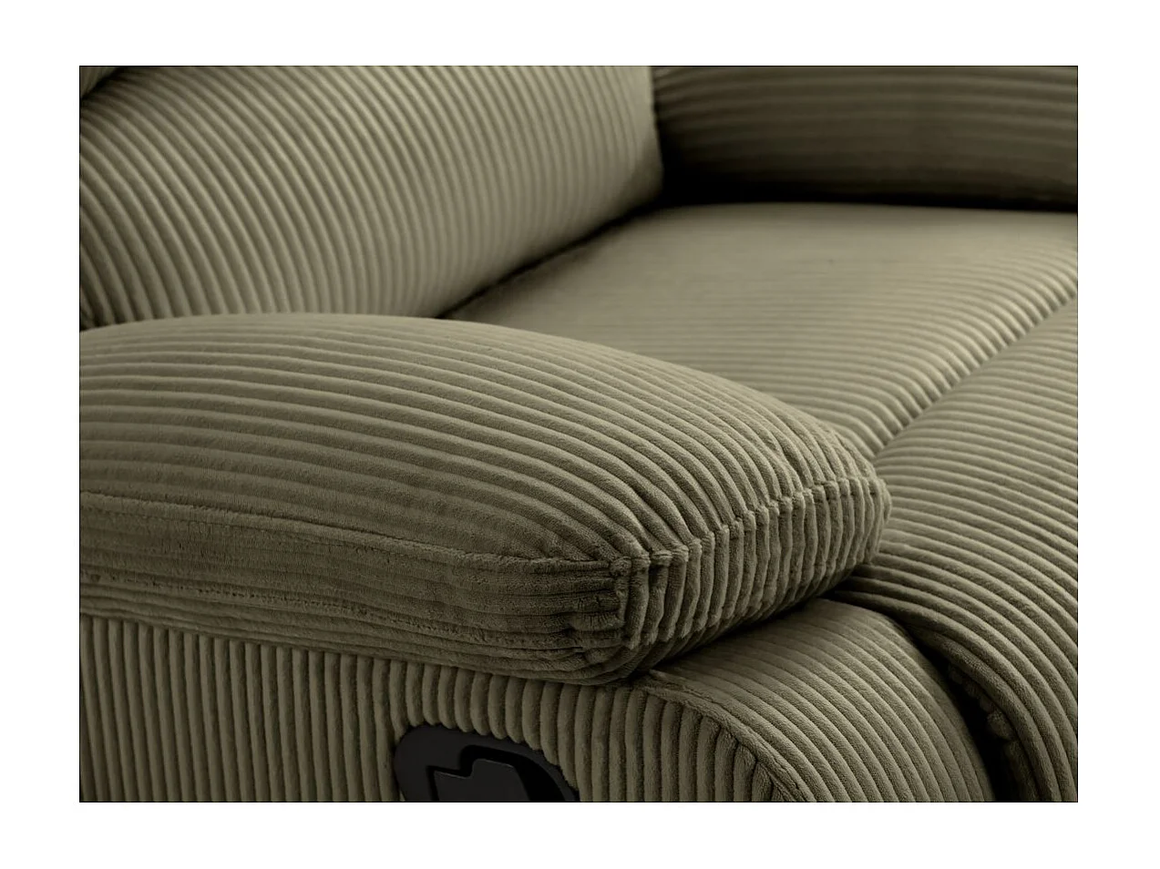 RELAXXO - Fauteuil relaxation manuel LEO en velours côtelé - Vert