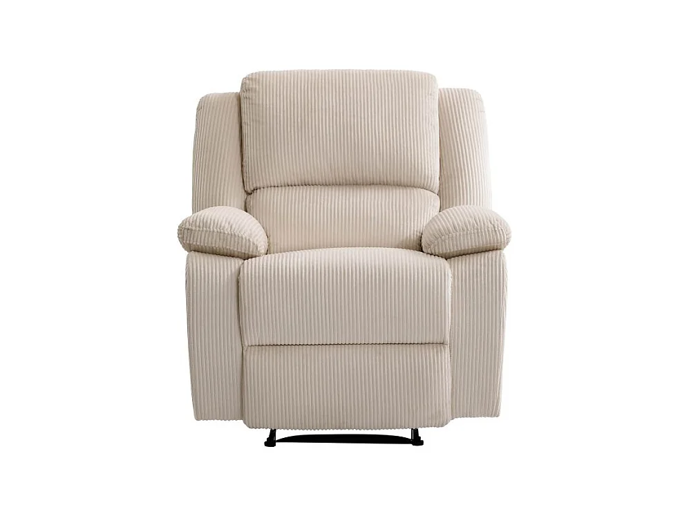 RELAXXO - Fauteuil relaxation manuel LEO en velours côtelé - Beige