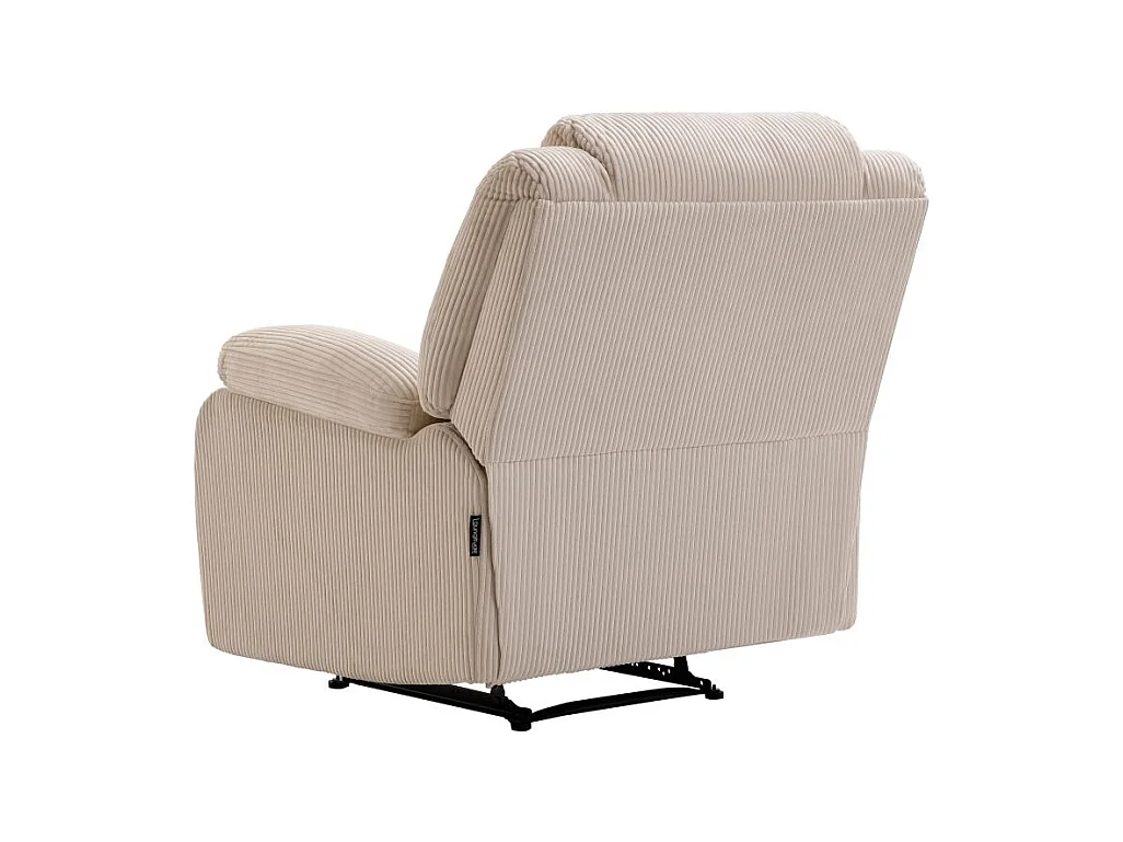 RELAXXO - Fauteuil relaxation manuel LEO en velours côtelé - Beige