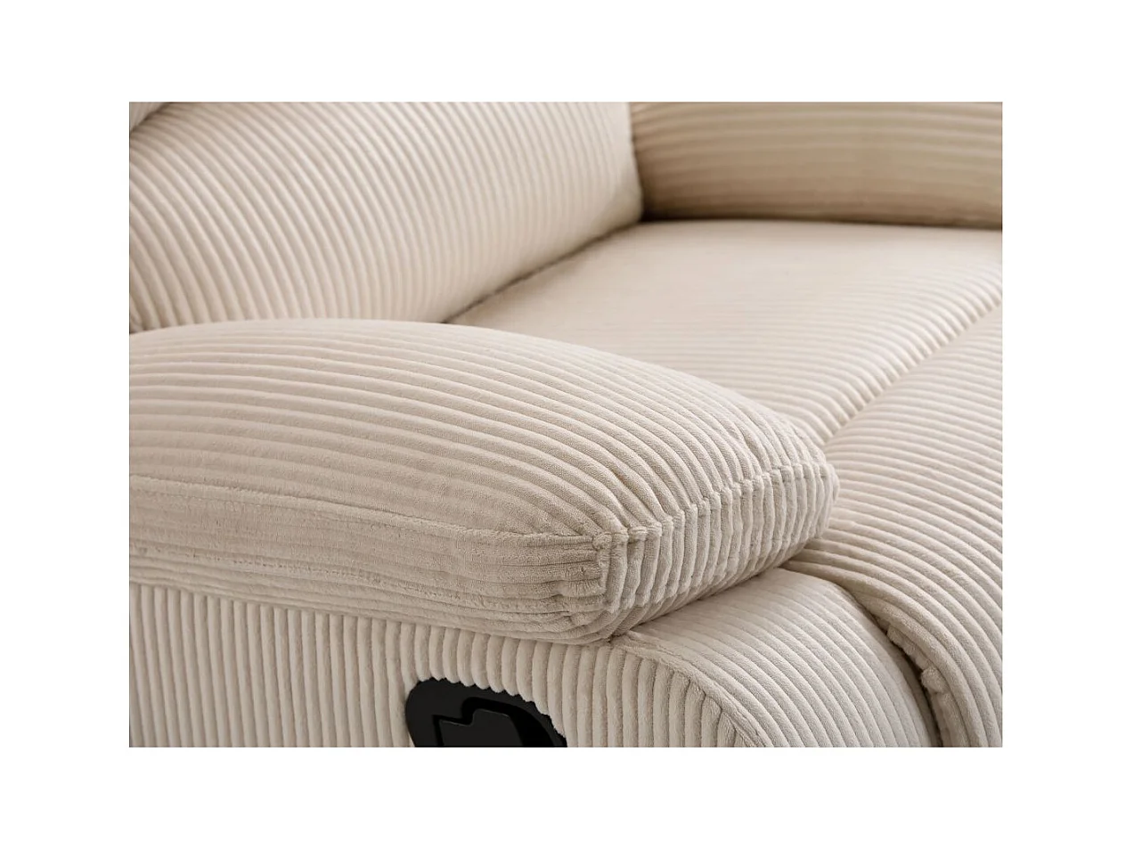 RELAXXO - Fauteuil relaxation manuel LEO en velours côtelé - Beige