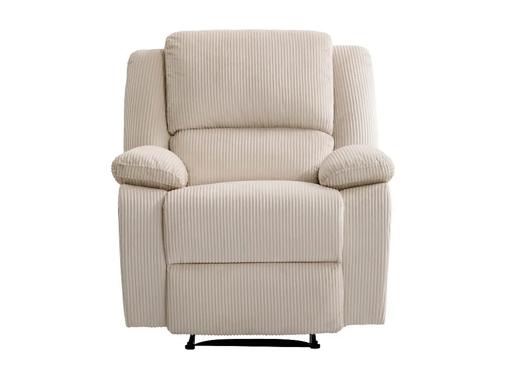 RELAXXO - Fauteuil relaxation manuel LEO en velours côtelé - Beige