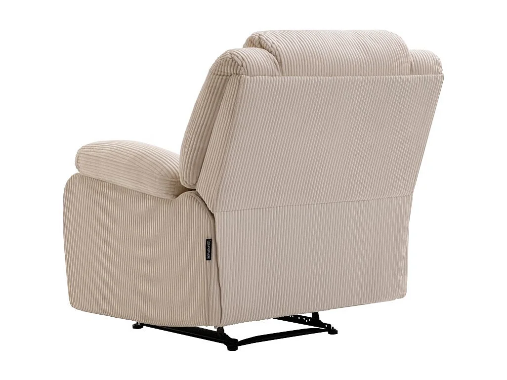 RELAXXO - Fauteuil relaxation manuel LEO en velours côtelé - Beige