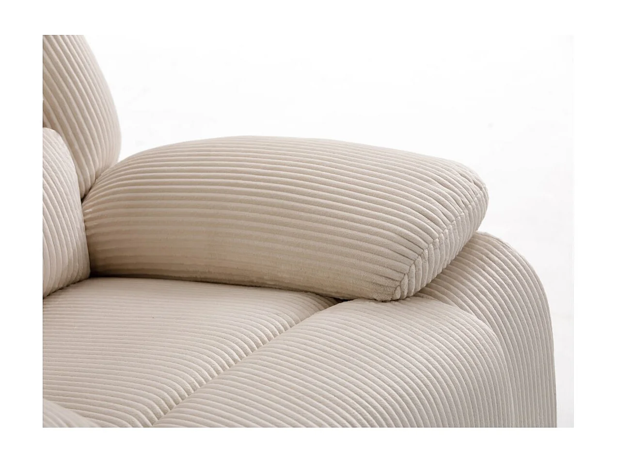 RELAXXO - Fauteuil relaxation manuel LEO en velours côtelé - Beige