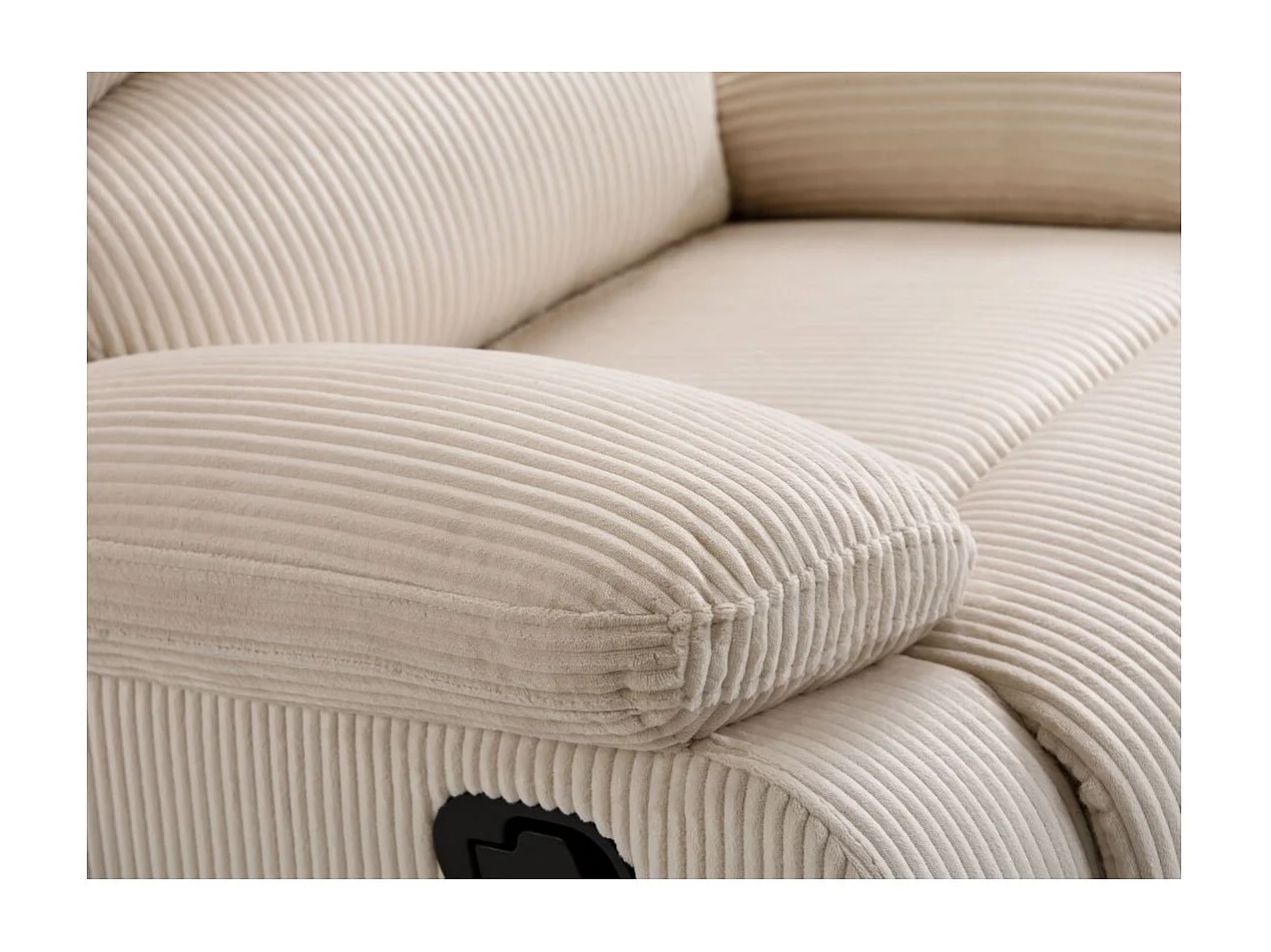 RELAXXO - Fauteuil relaxation manuel LEO en velours côtelé - Beige