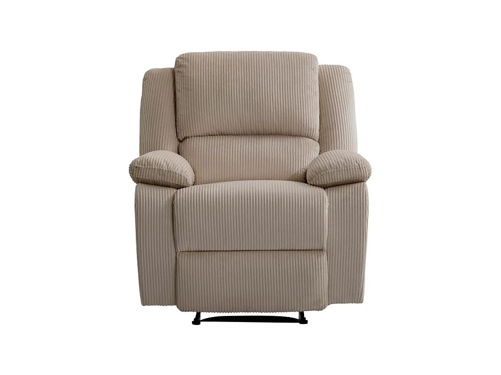 RELAXXO - Fauteuil relaxation manuel LEO en velours côtelé - Taupe