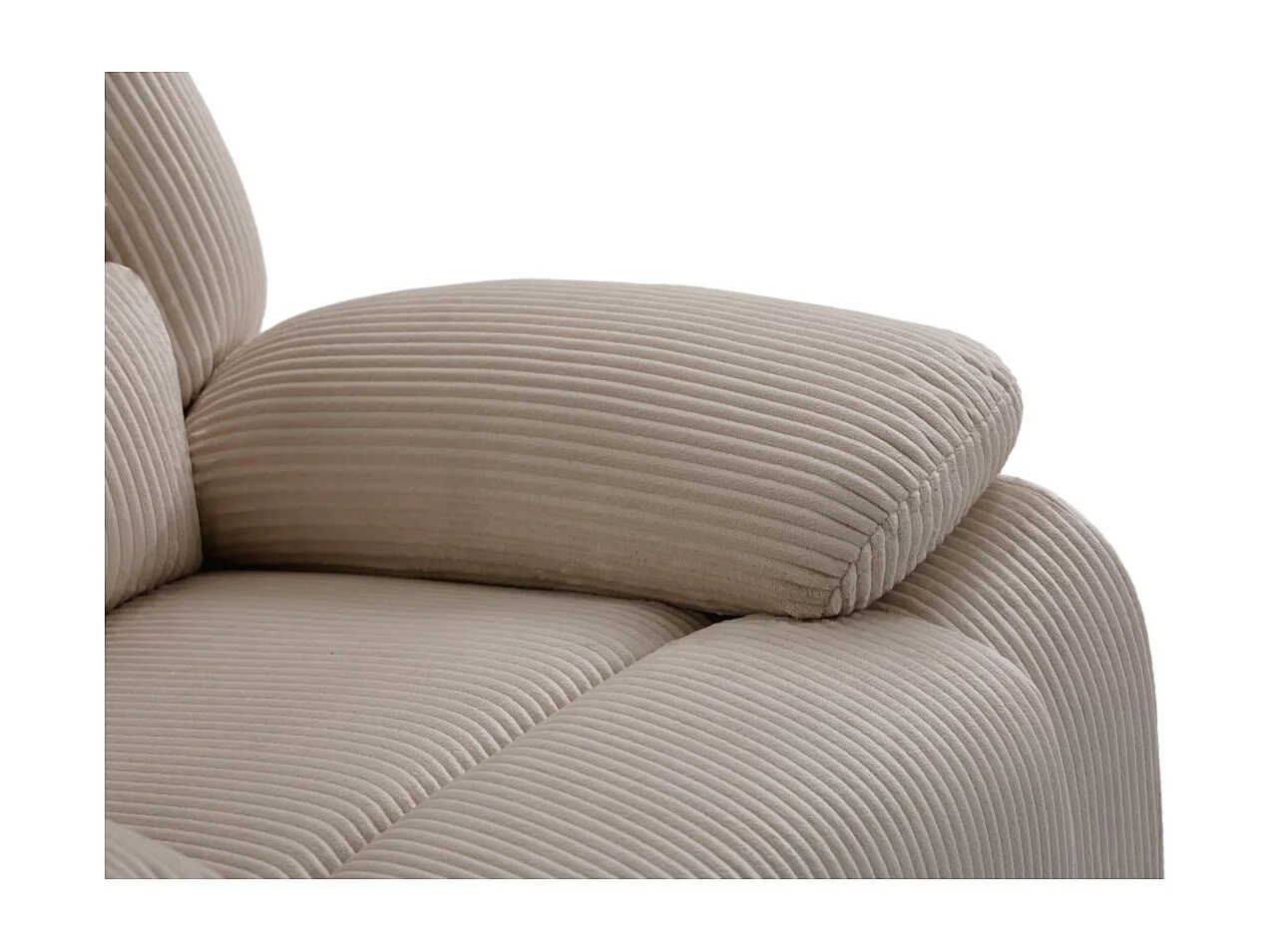 RELAXXO - Fauteuil relaxation manuel LEO en velours côtelé - Taupe