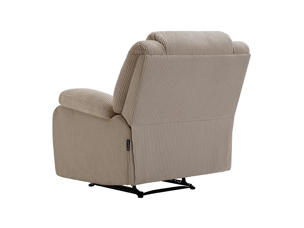 RELAXXO - Fauteuil relaxation manuel LEO en velours côtelé - Taupe