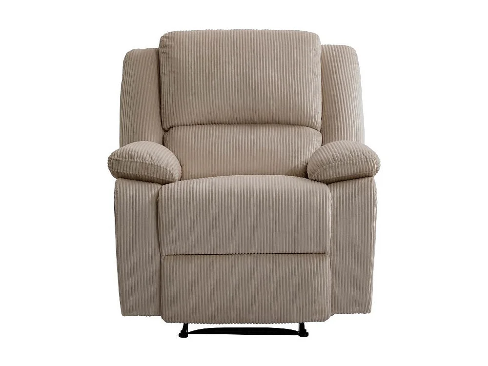 RELAXXO - Fauteuil relaxation manuel LEO en velours côtelé - Taupe