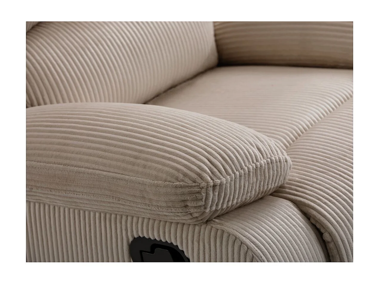 RELAXXO - Fauteuil relaxation manuel LEO en velours côtelé - Taupe